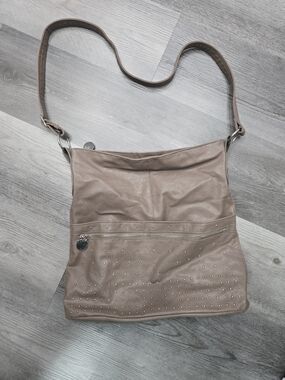 Rampage Beige Faux Leather Crossbody
